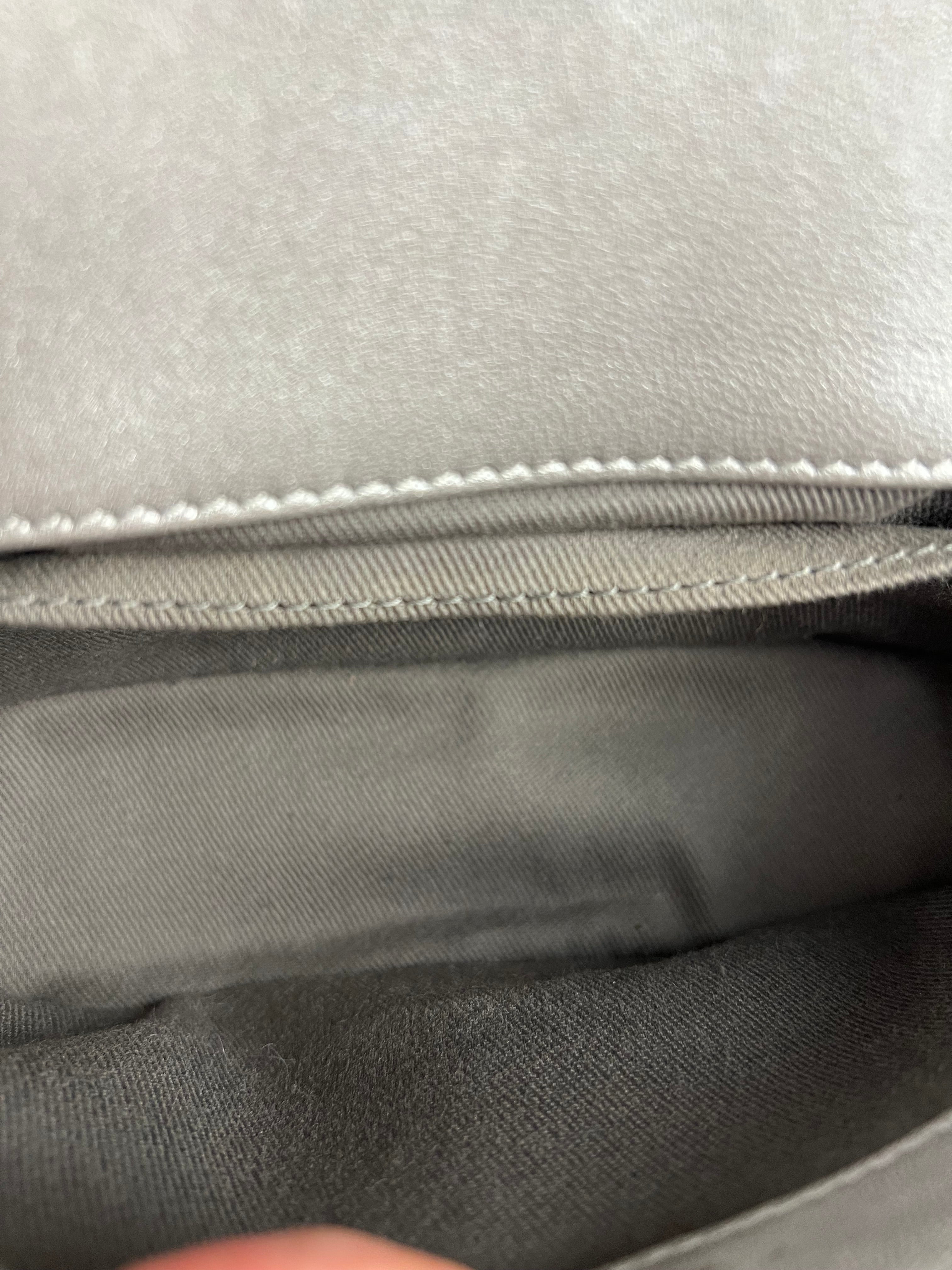 Chanel CC Silver Lambskin Quilted Boy Bag Red Stingray 2012