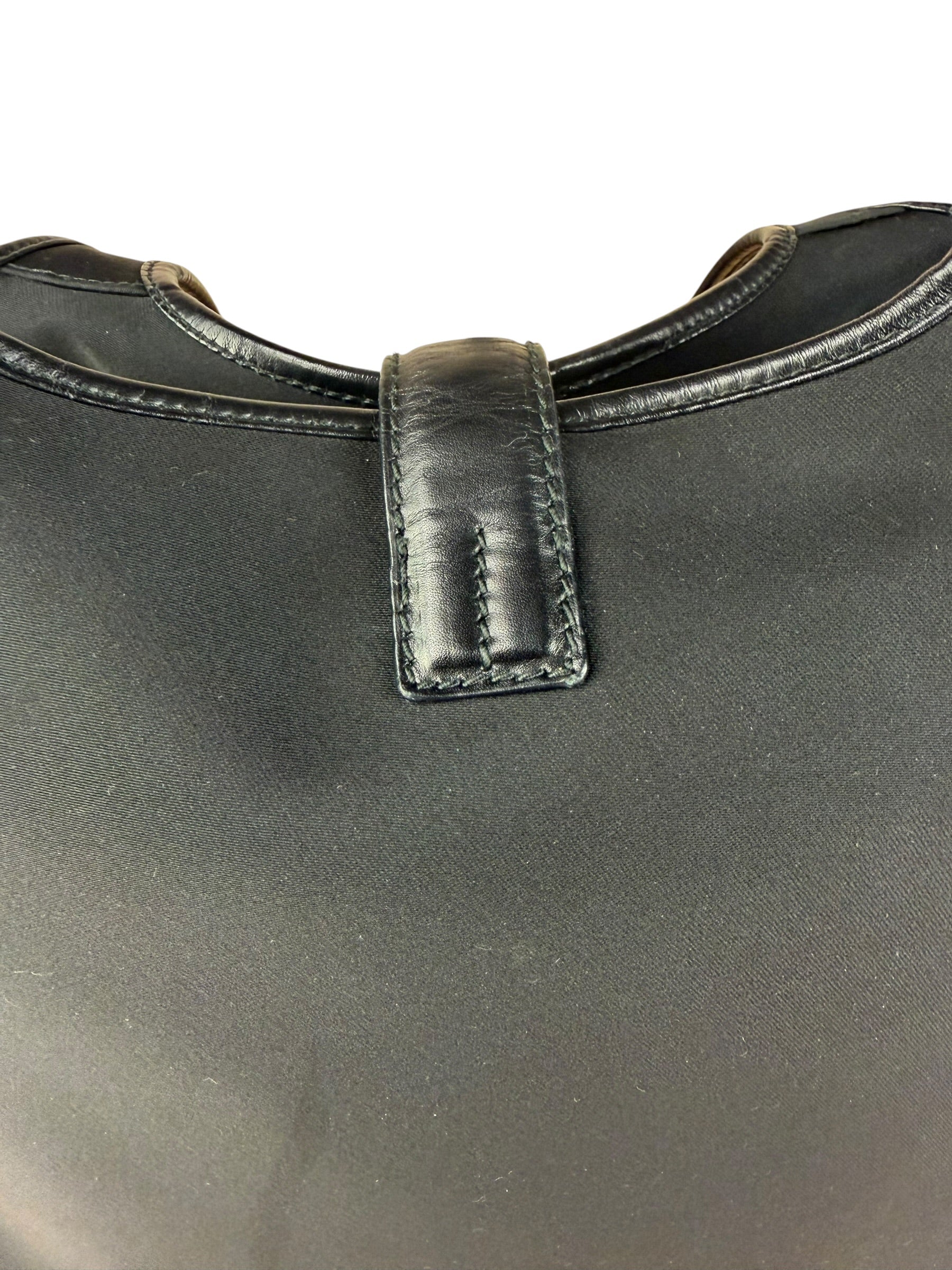 Ferragamo Vintage Black Leather Lined Shoulder Tote