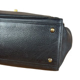 Chanel Black Leather Front Pocket Chain Tote 1998