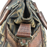 Fendi Leather Trim Zucca Canvas Du Jour Tote Bag