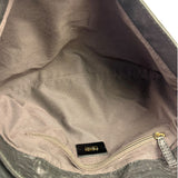 Fendi Black Pebbled Leather Mia Flap Bag