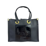 Fendi Black Rubber Mini Shoppers Tote