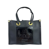Fendi Black Rubber Mini Shoppers Tote