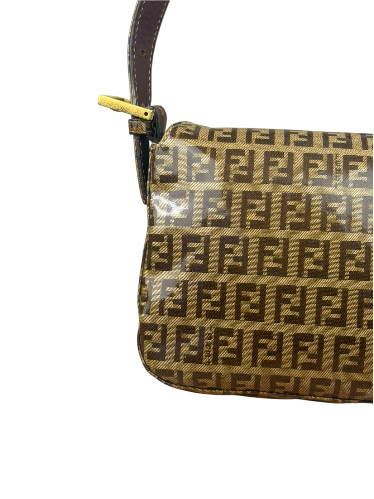 Fendi Brown PVC Leather Baguette