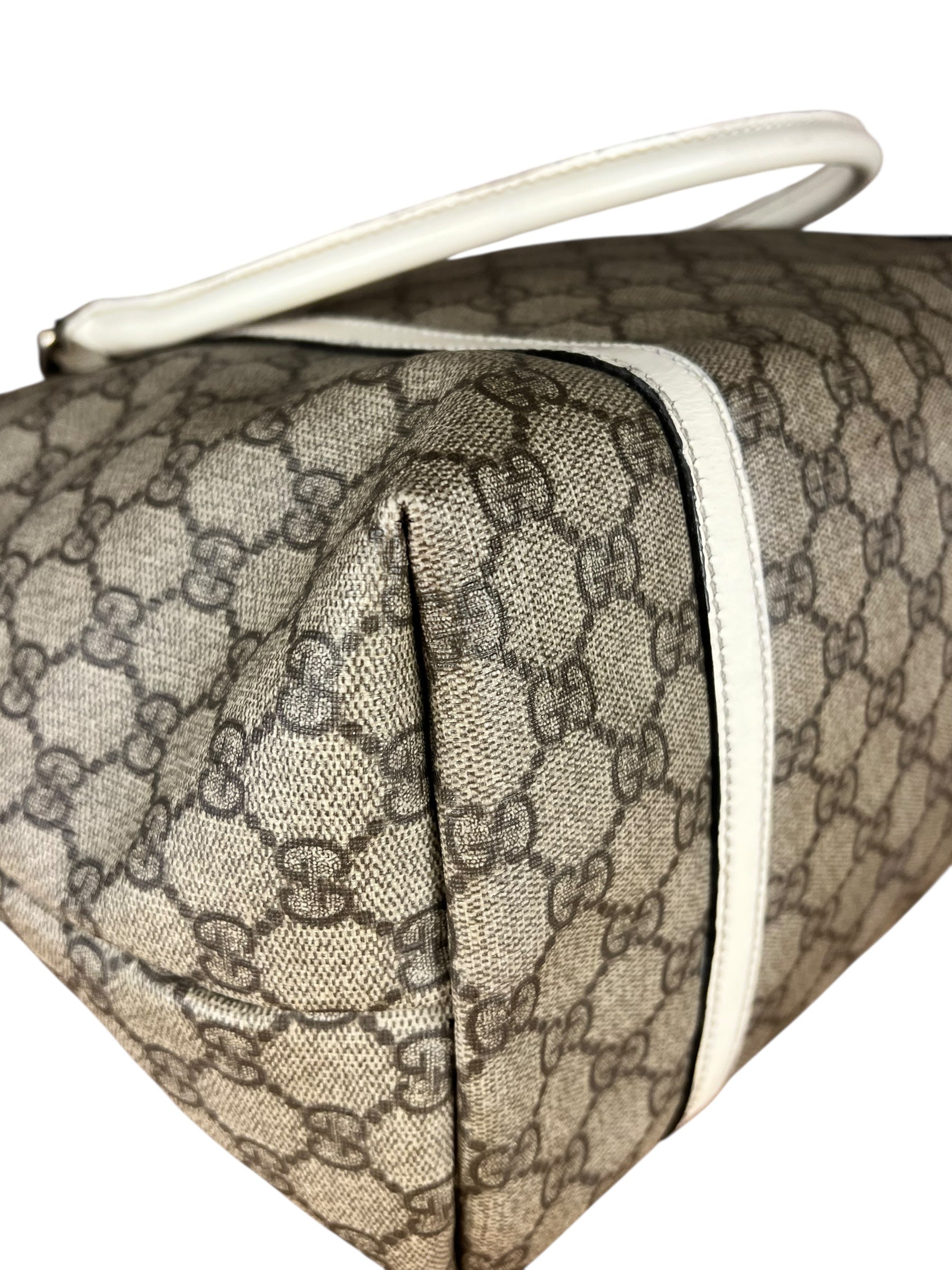 Gucci GG Joy Coated Canvas Tote Bag White/Beige