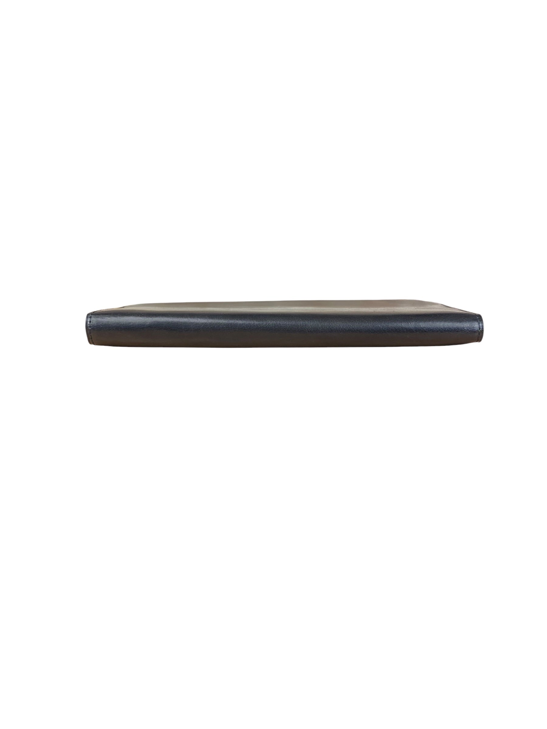 Valentino Black Leather Long Wallet