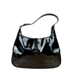 Gucci Vintage TF Black Patent Leather Jackie Hobo Bag