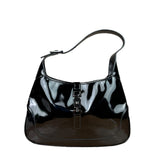 Gucci Vintage TF Black Patent Leather Jackie Hobo Bag