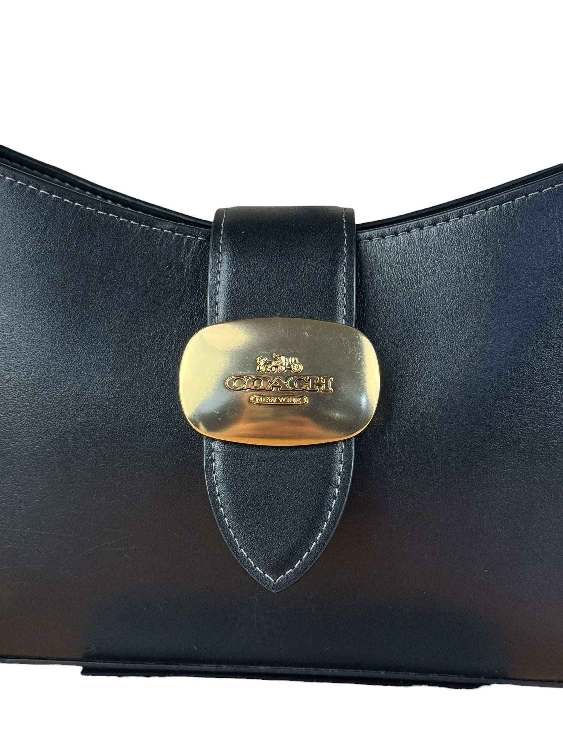 Coach Black Leather Eliza Shoulder Bag