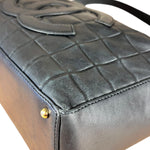 Chanel CC Chocolate Leather Shoulder Bag 2000