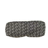 Fendi Black/Beige Leather Trim Zucca Mamma Baguette
