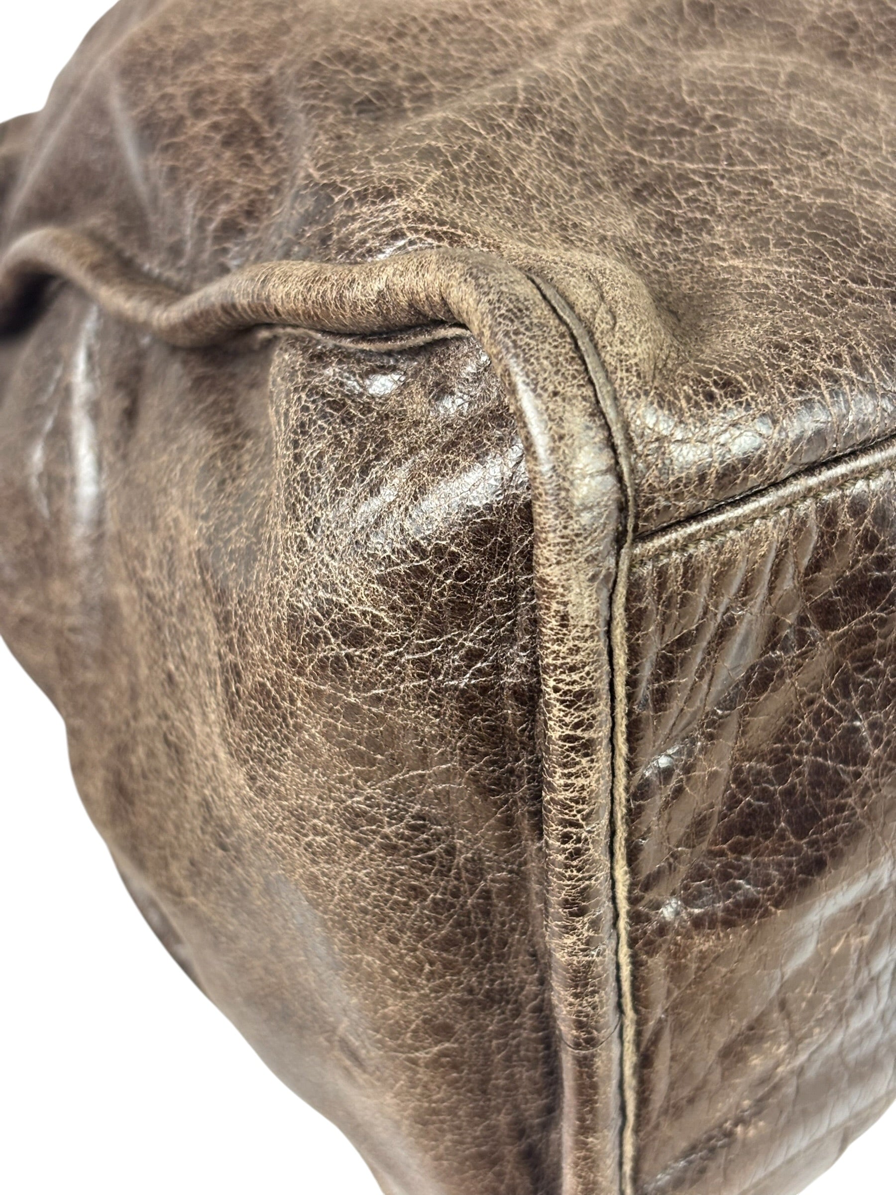 Balenciaga Brown Leather Medium Le City Two-Way Bag