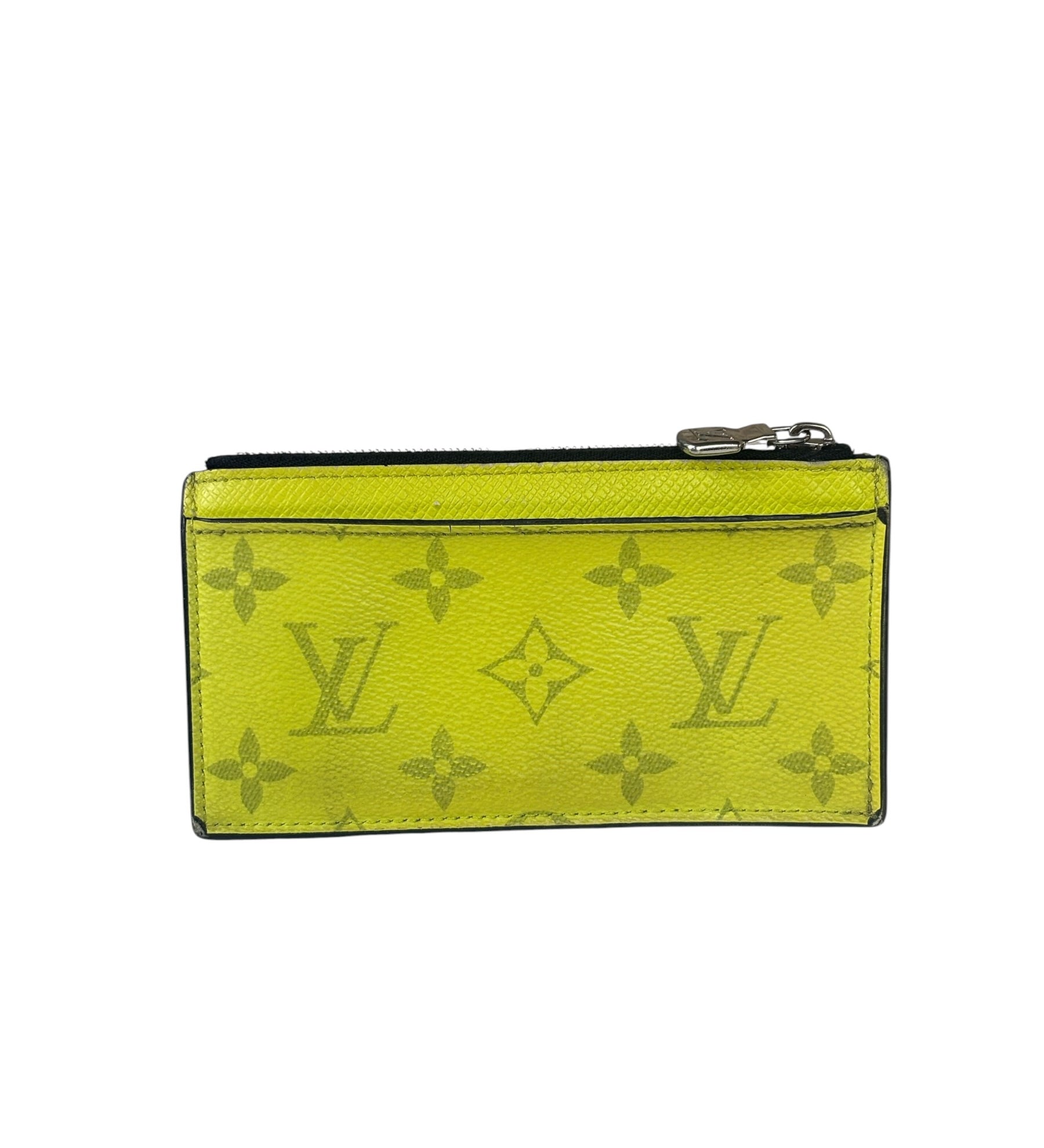 Louis Vuitton Neon Yellow Monogram Coin Card Holder