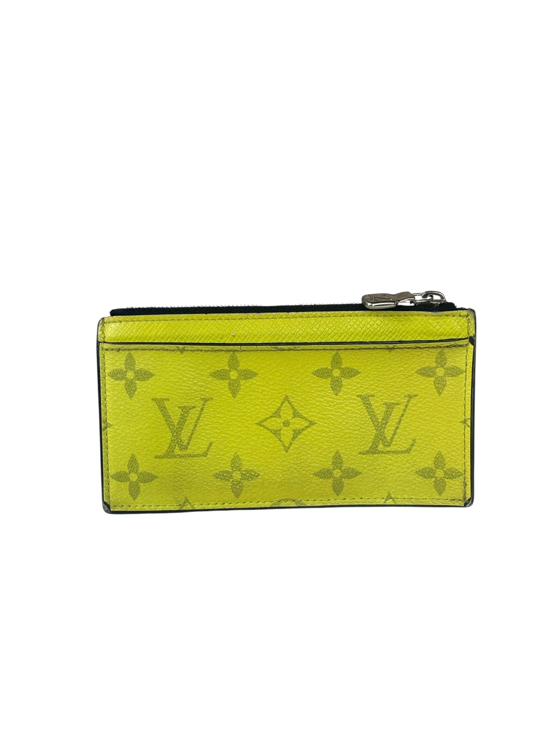 Louis Vuitton Neon Yellow Monogram Coin Card Holder