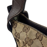 Gucci Brown Leather Trim GG Supreme Messenger Bag