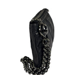 Gucci Black Leather Galaxy Wristlet Clutch