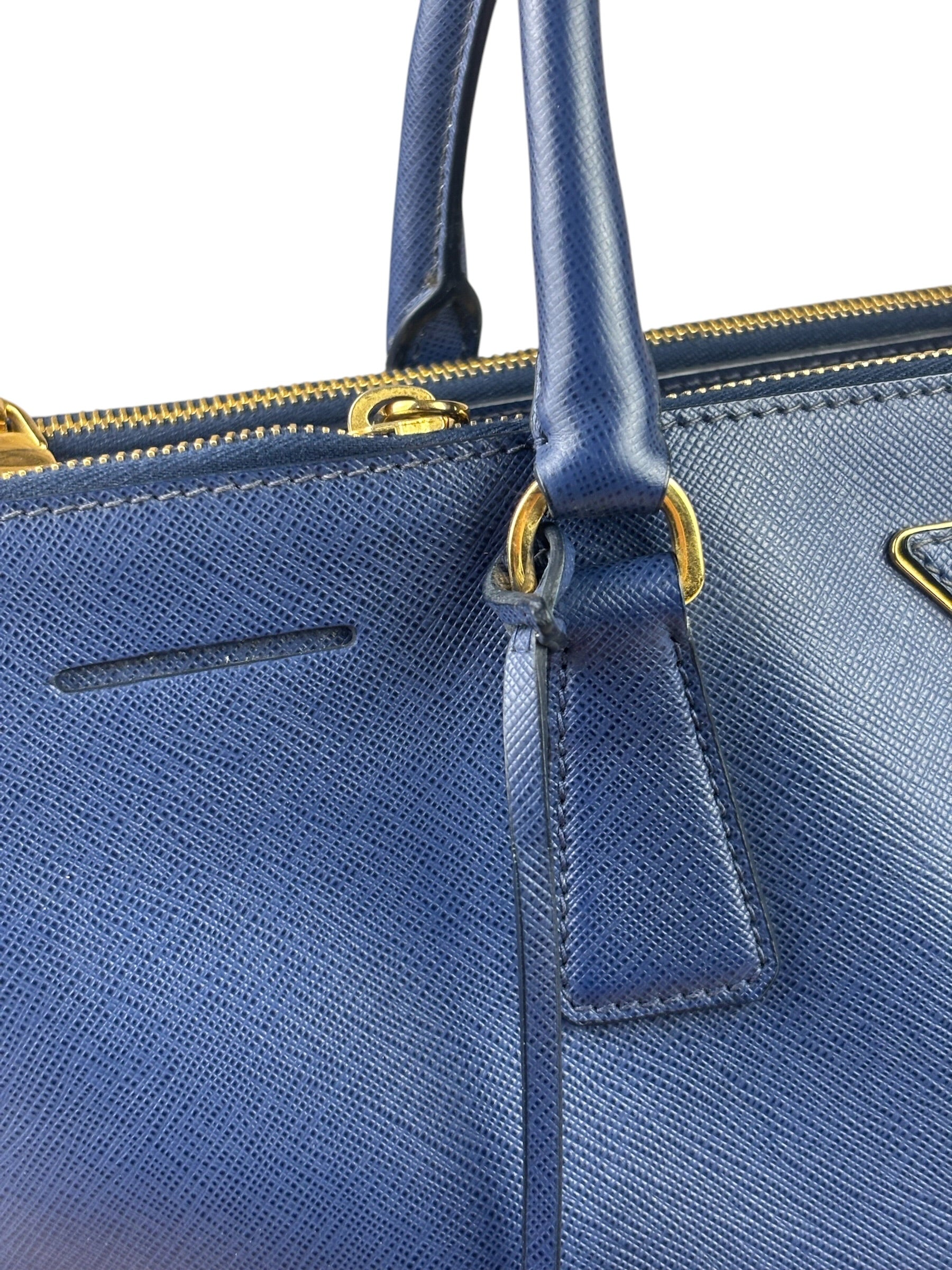 Prada Navy Saffiano Leather Galleria Tote