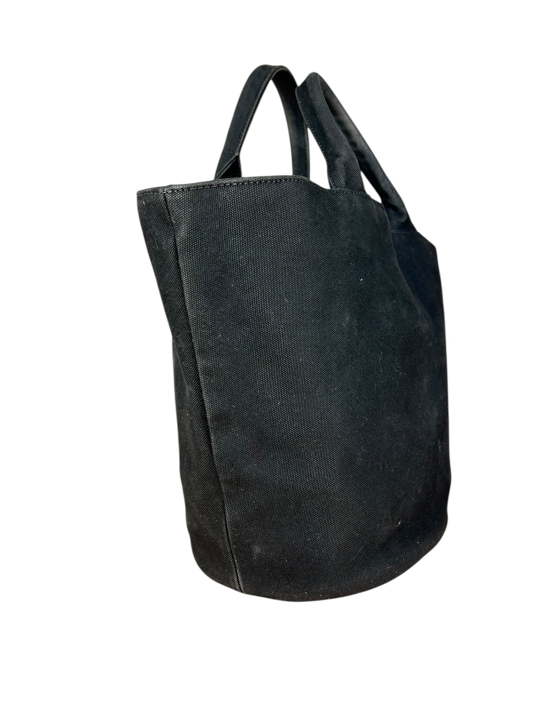 Prada Black Canapa 2Way Handbag