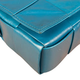 Bottega Veneta Cyan Leather Cassete Bag