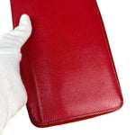 Hermes Rouge Epsom Leather Vintage Organizer Wallet