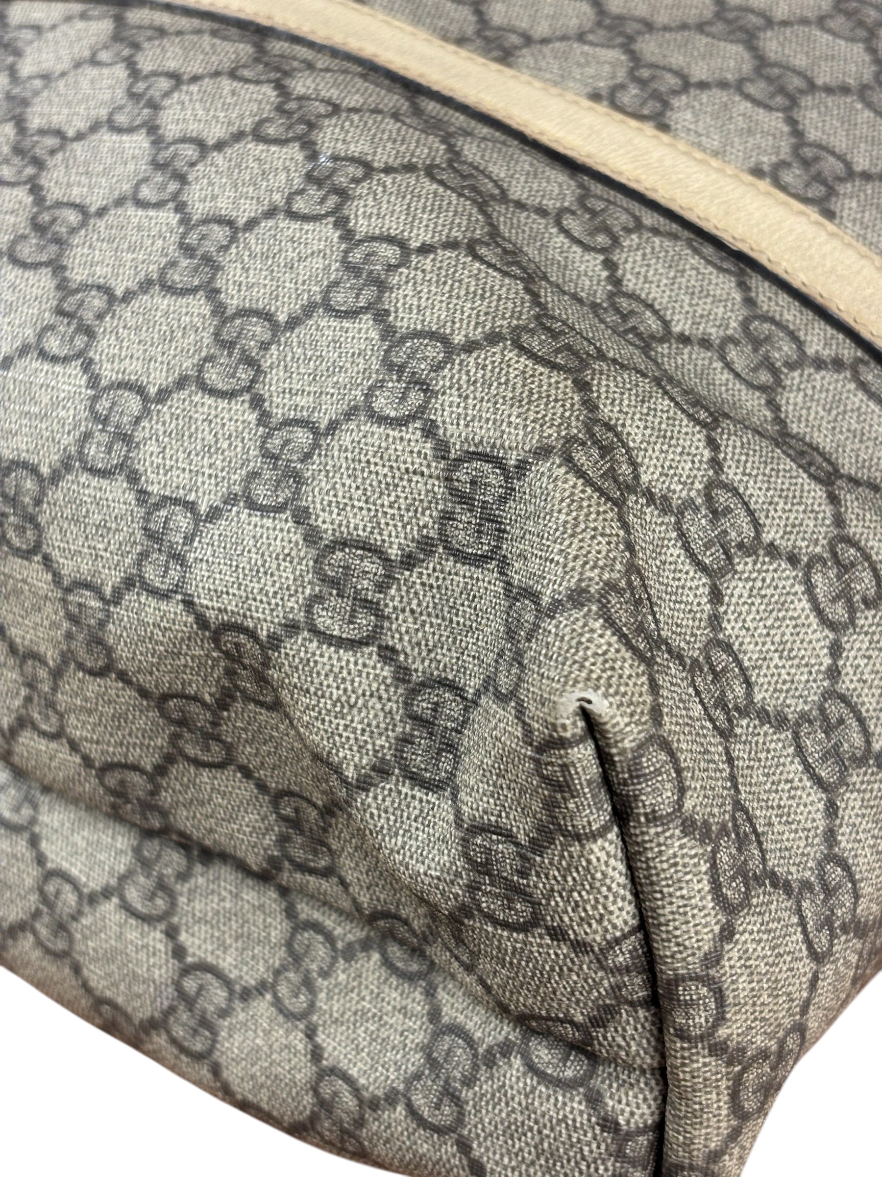 Gucci Beige GG Supreme Monogram Joy Vertical Tote Bag
