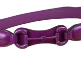Gucci Purple Thin Leather Horsebit Belt