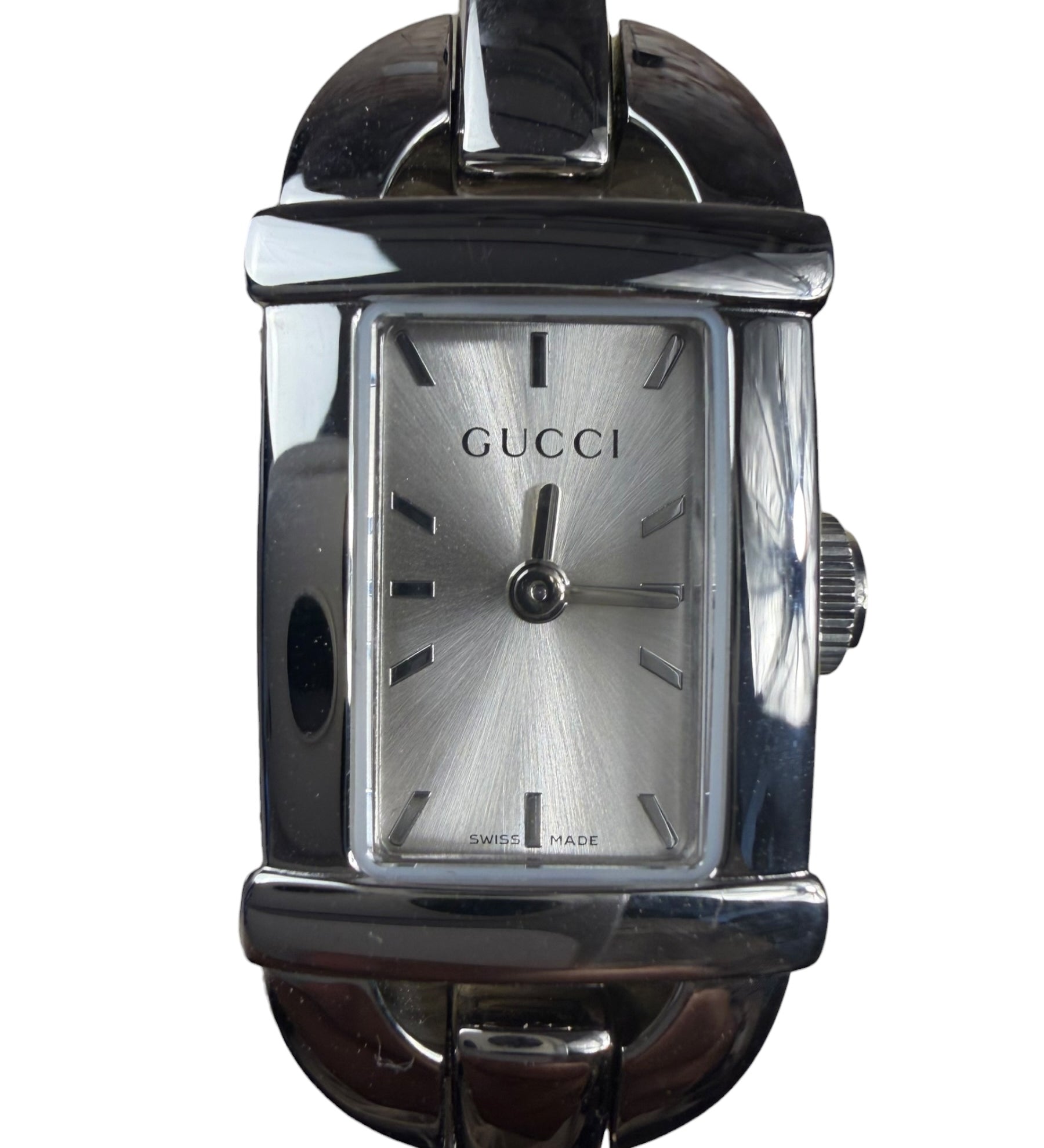 Gucci Stainless Steel 6800L Silver Dial Bangle Watch