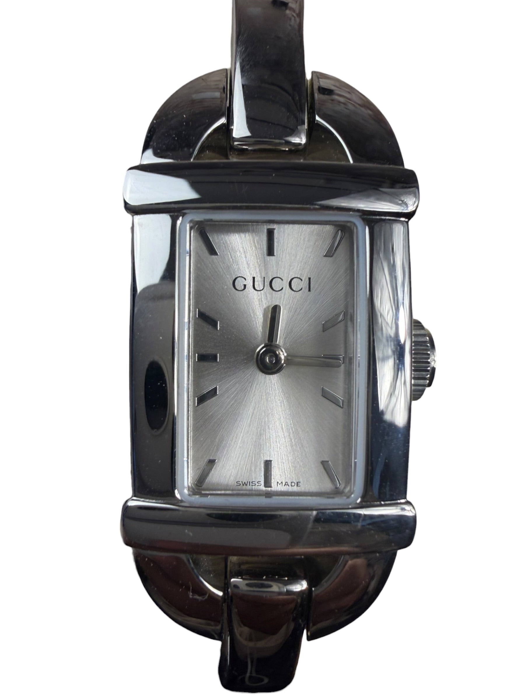 Gucci Stainless Steel 6800L Silver Dial Bangle Watch