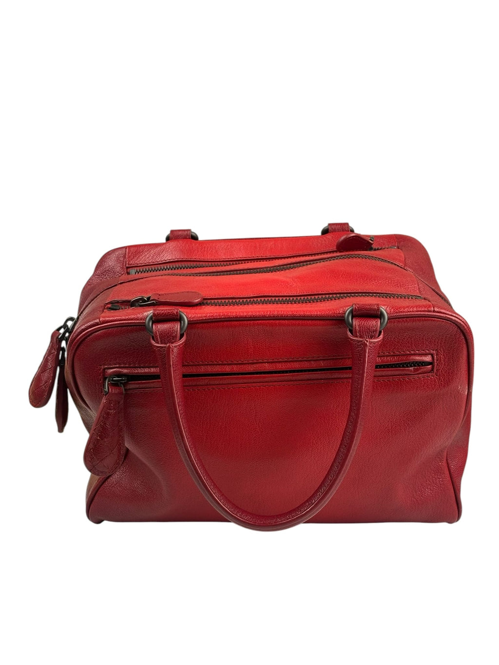 Bottega Veneta Red Leather Brera Handbag