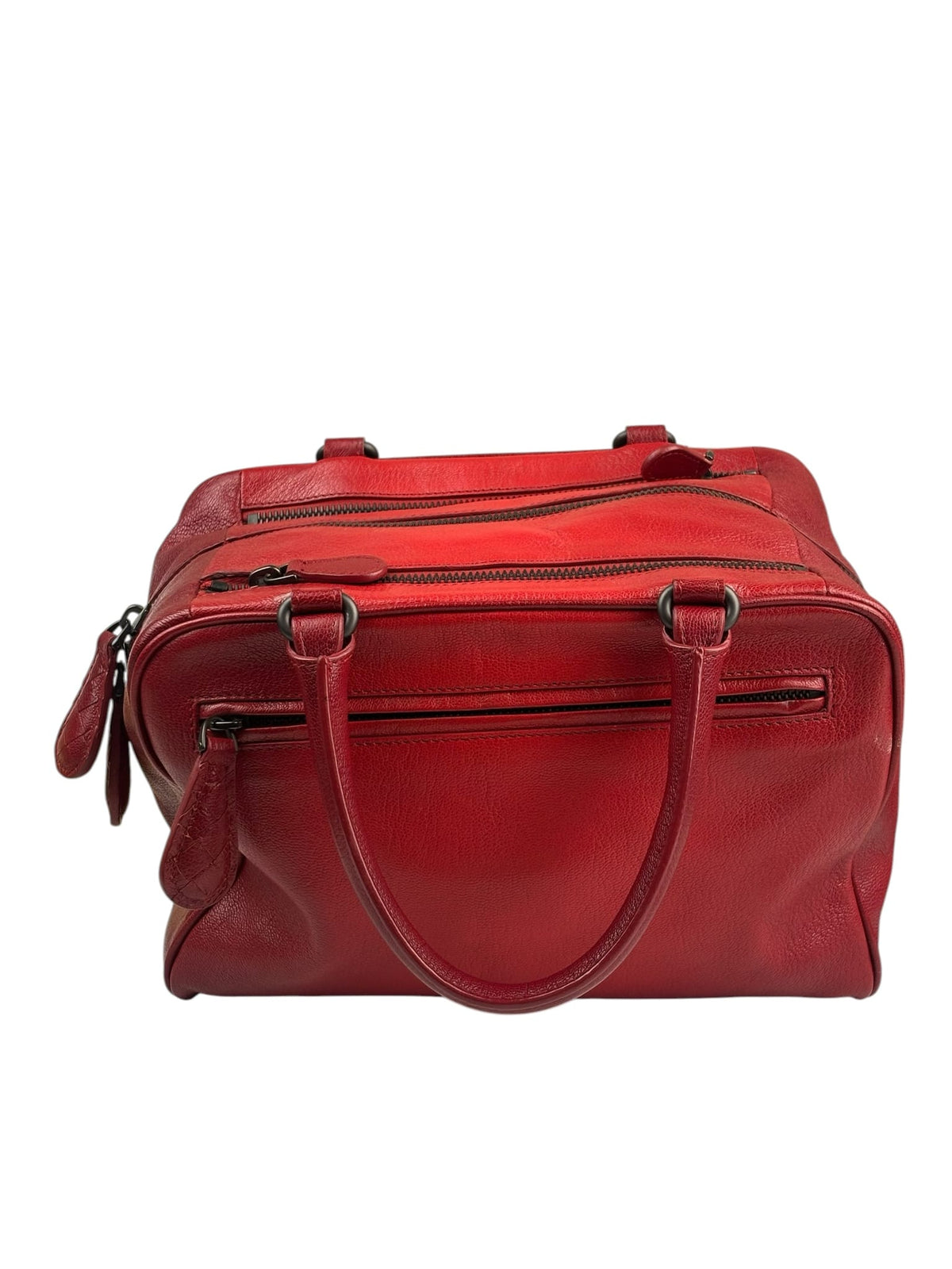 Bottega Veneta Red Leather Brera Handbag