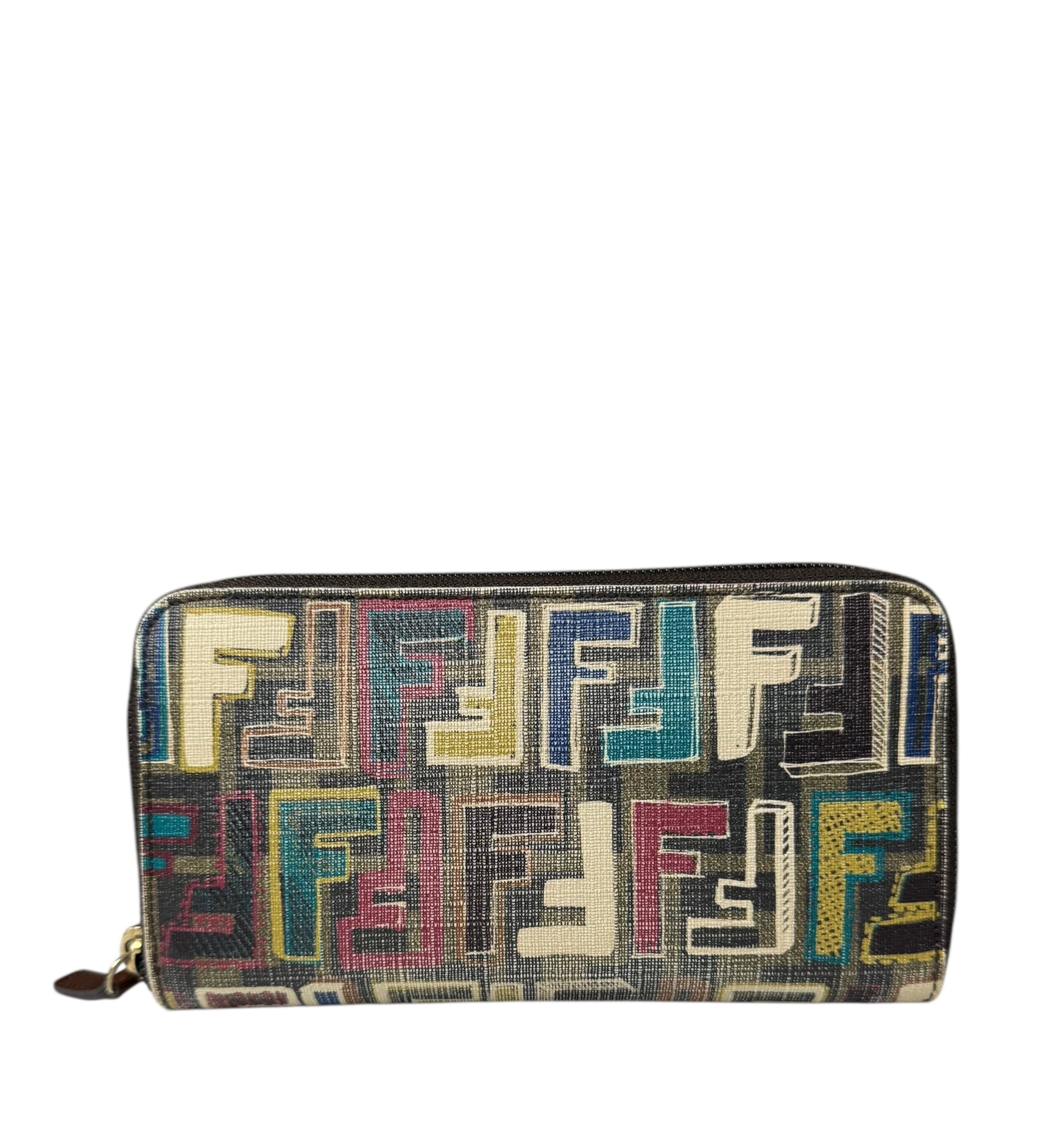 Fendi Zucca Spalmati FF Multicolor Long Wallet