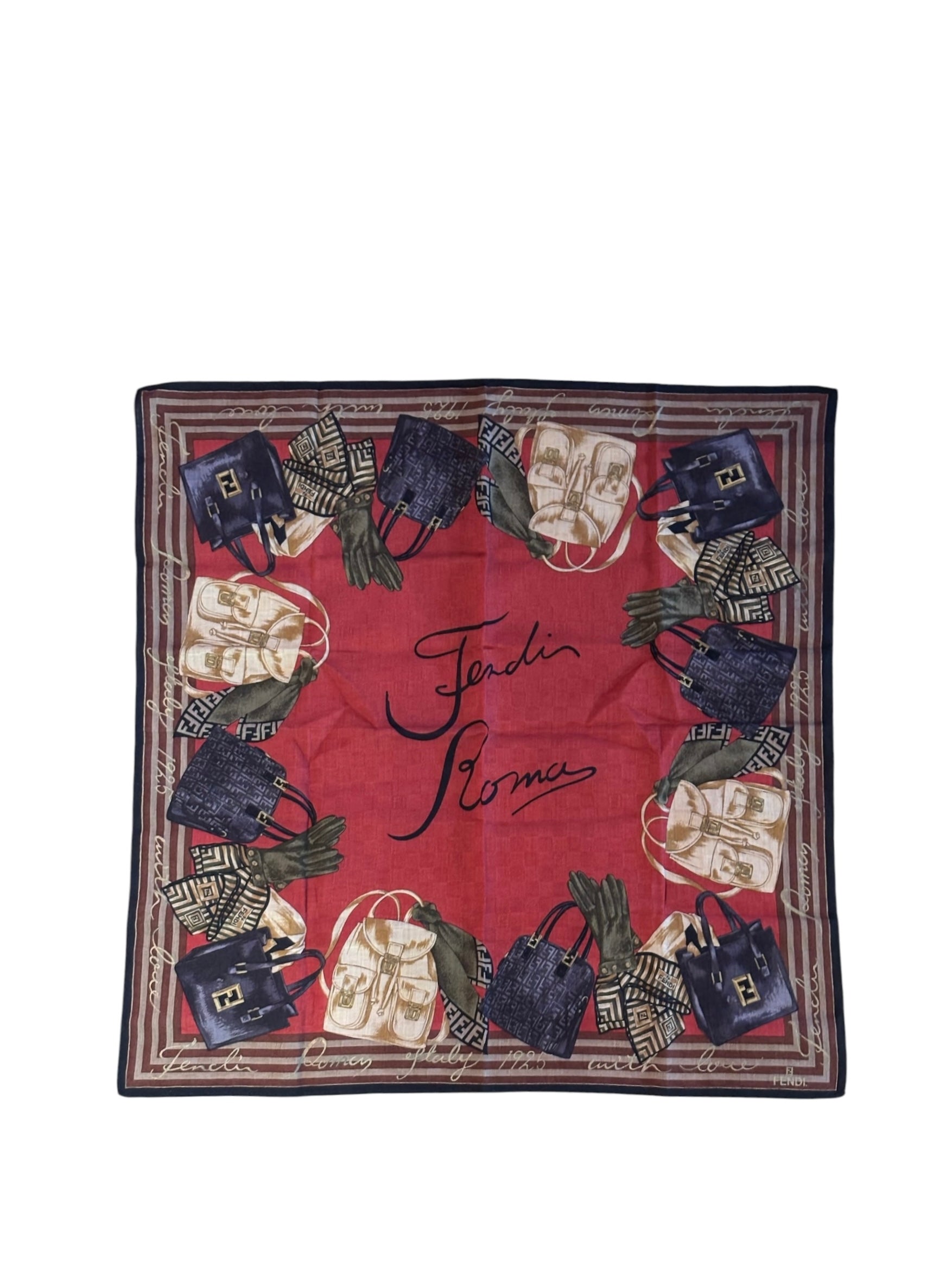 Fendi Vintage Cotton Roma Scarf