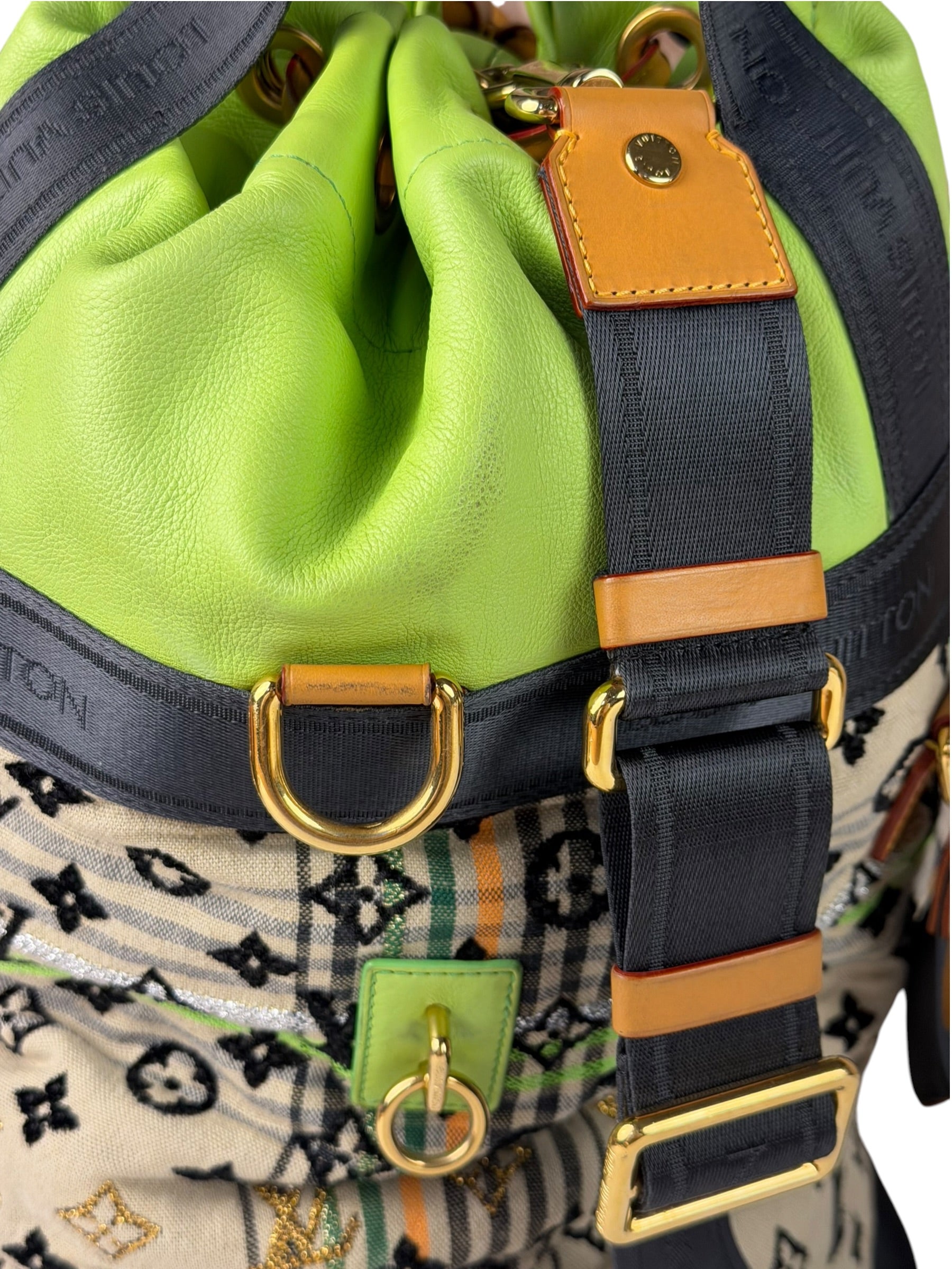 Louis Vuitton Limited Edition Leather Trim Monogram Cheche Gypsy PM