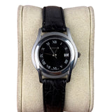 Gucci 5500M Black Roman Dial Black Strap