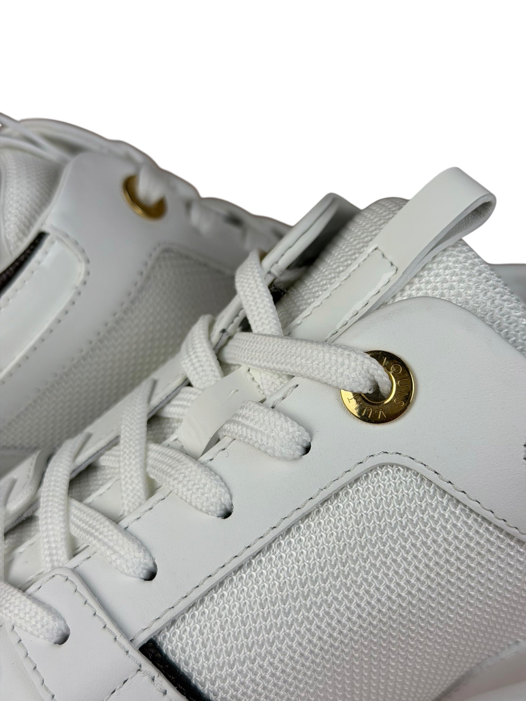 Louis Vuitton White/Brown Run Away Sneakers