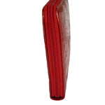 Chanel Red Patent Leather Embossed Camellia Zip-Around Wallet 2010