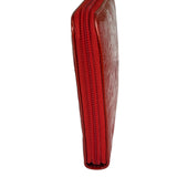 Chanel Red Patent Leather Embossed Camellia Zip-Around Wallet 2010