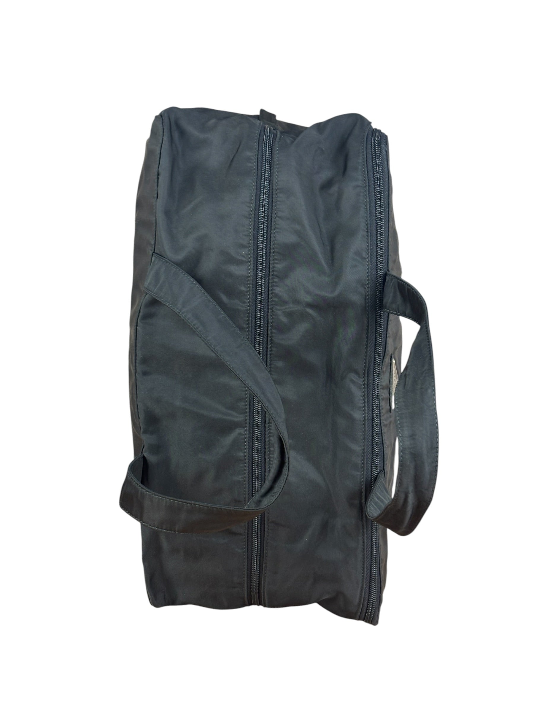 Prada Vintage Black Tessuto Nylon Travel Bag