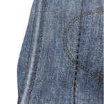Prada Blue Denim Canapa Logo Tote Bag