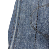 Prada Blue Denim Canapa Logo Tote Bag