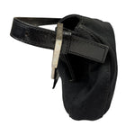 Fendi Black Leather Trim Baguette