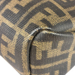 Fendi Black Leather Trim Zucca Small Camera Bag