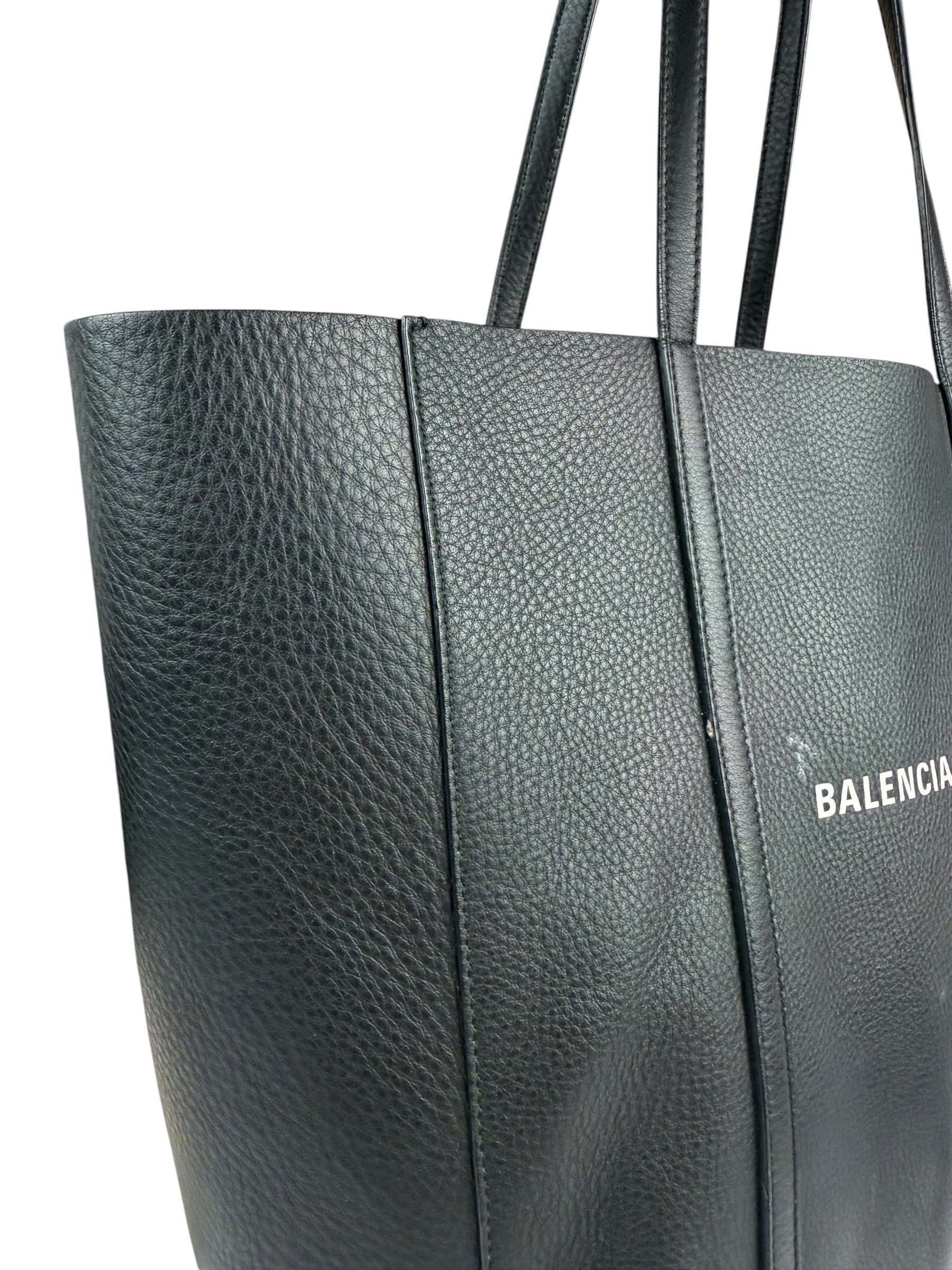Balenciaga Black Leather Tote Bag