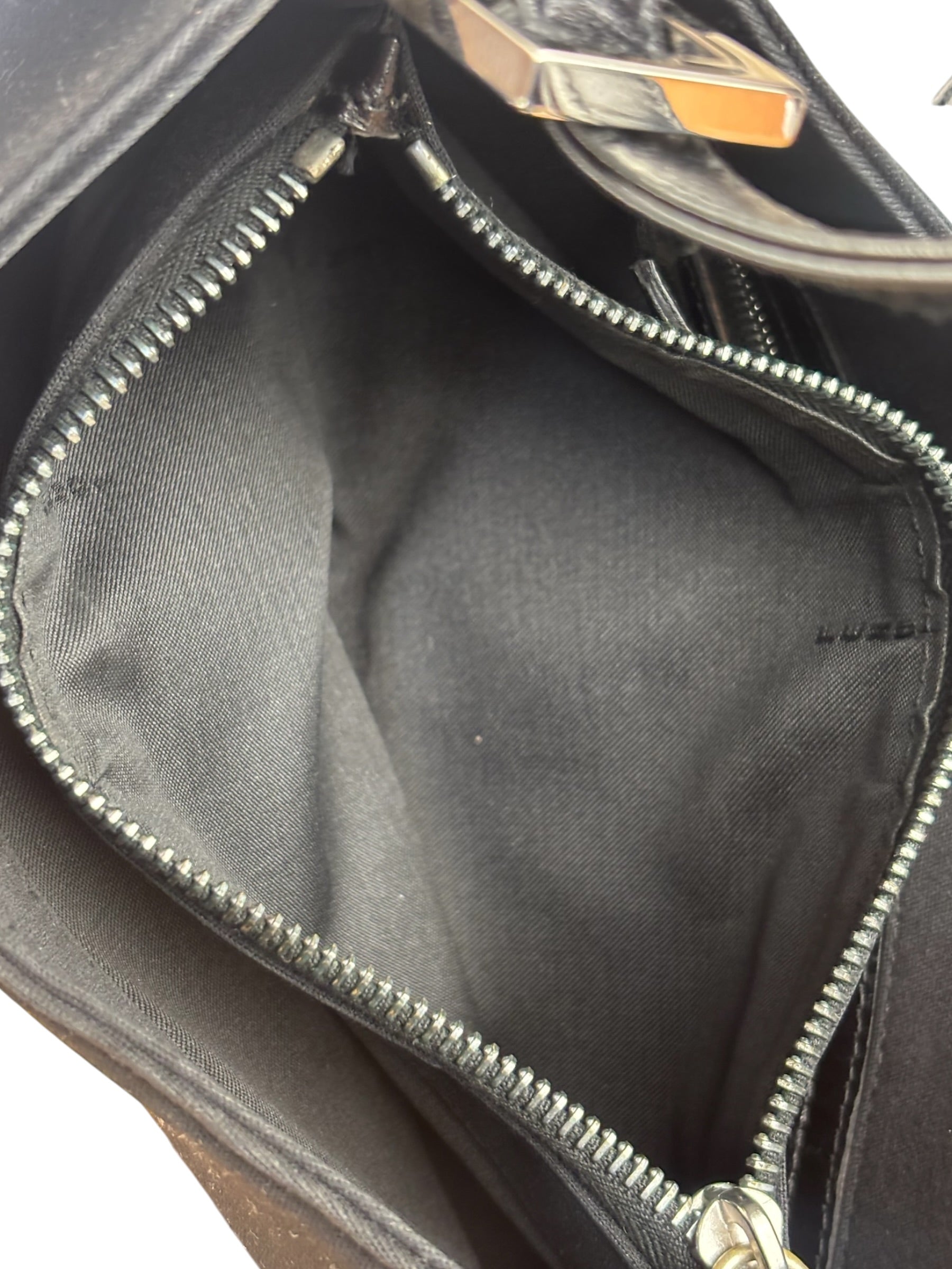 Fendi Black Neoprene Baguette