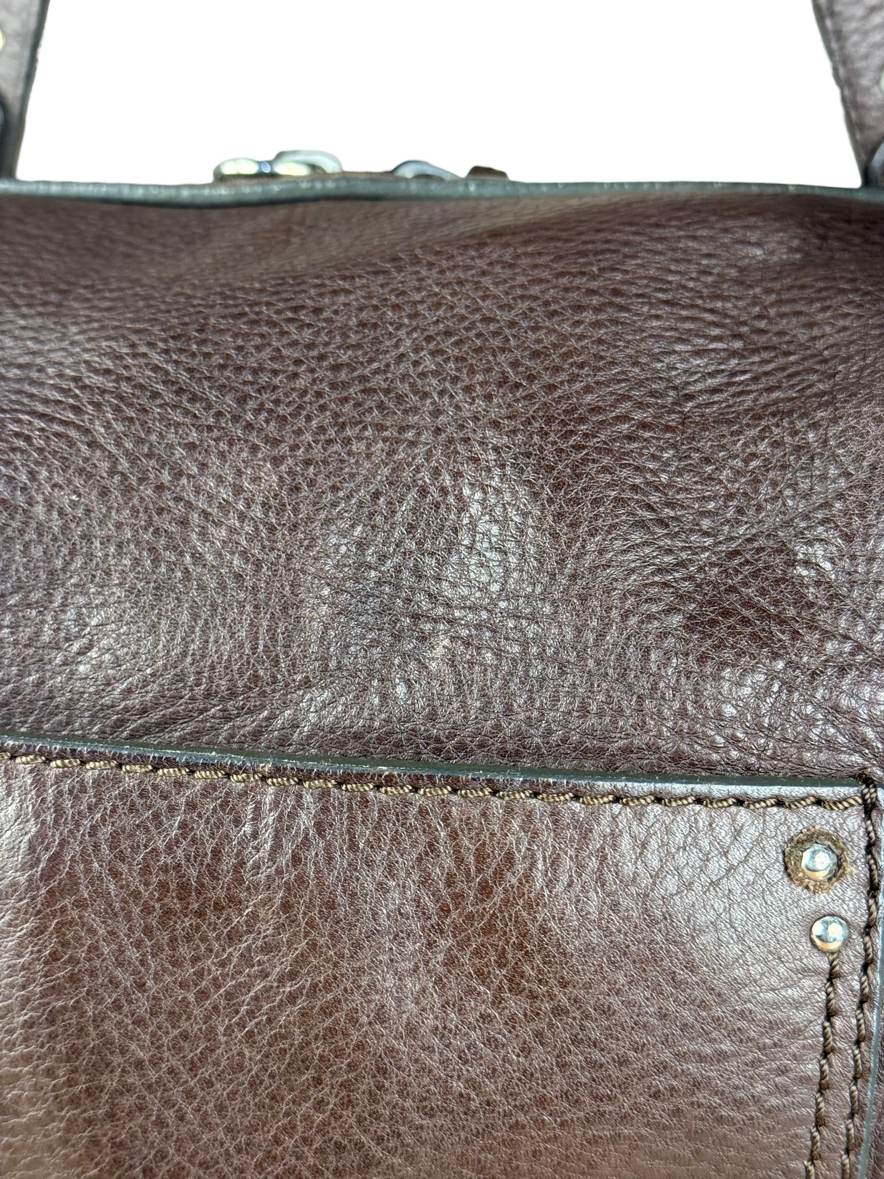 Chloé Brown Leather Mr. Paddington Boston Bag