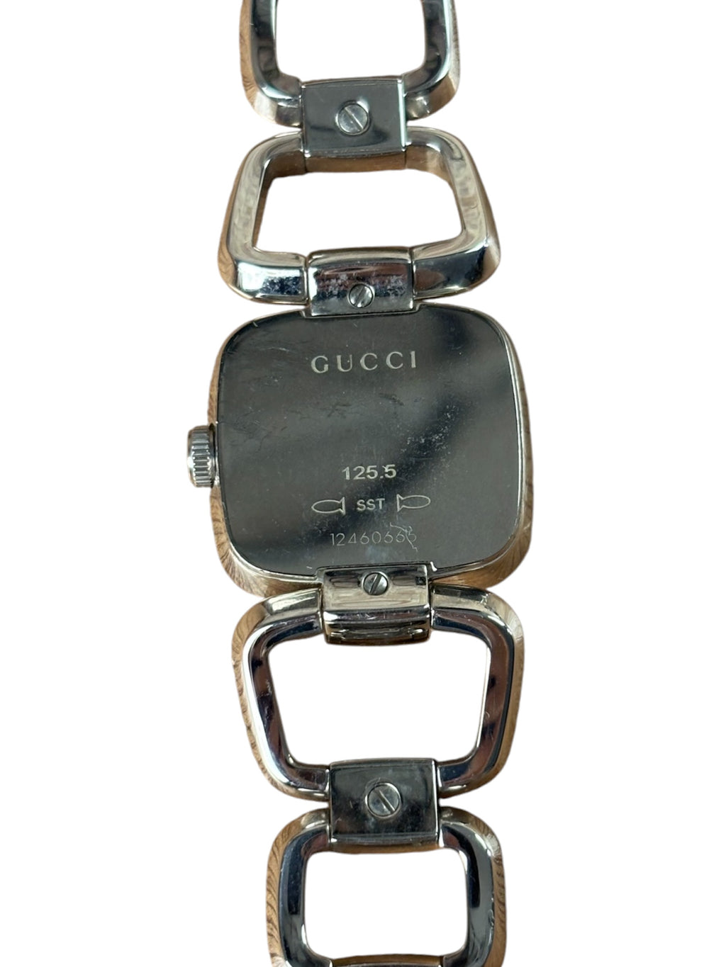 Gucci 125.5 G Silver Dial Steel links