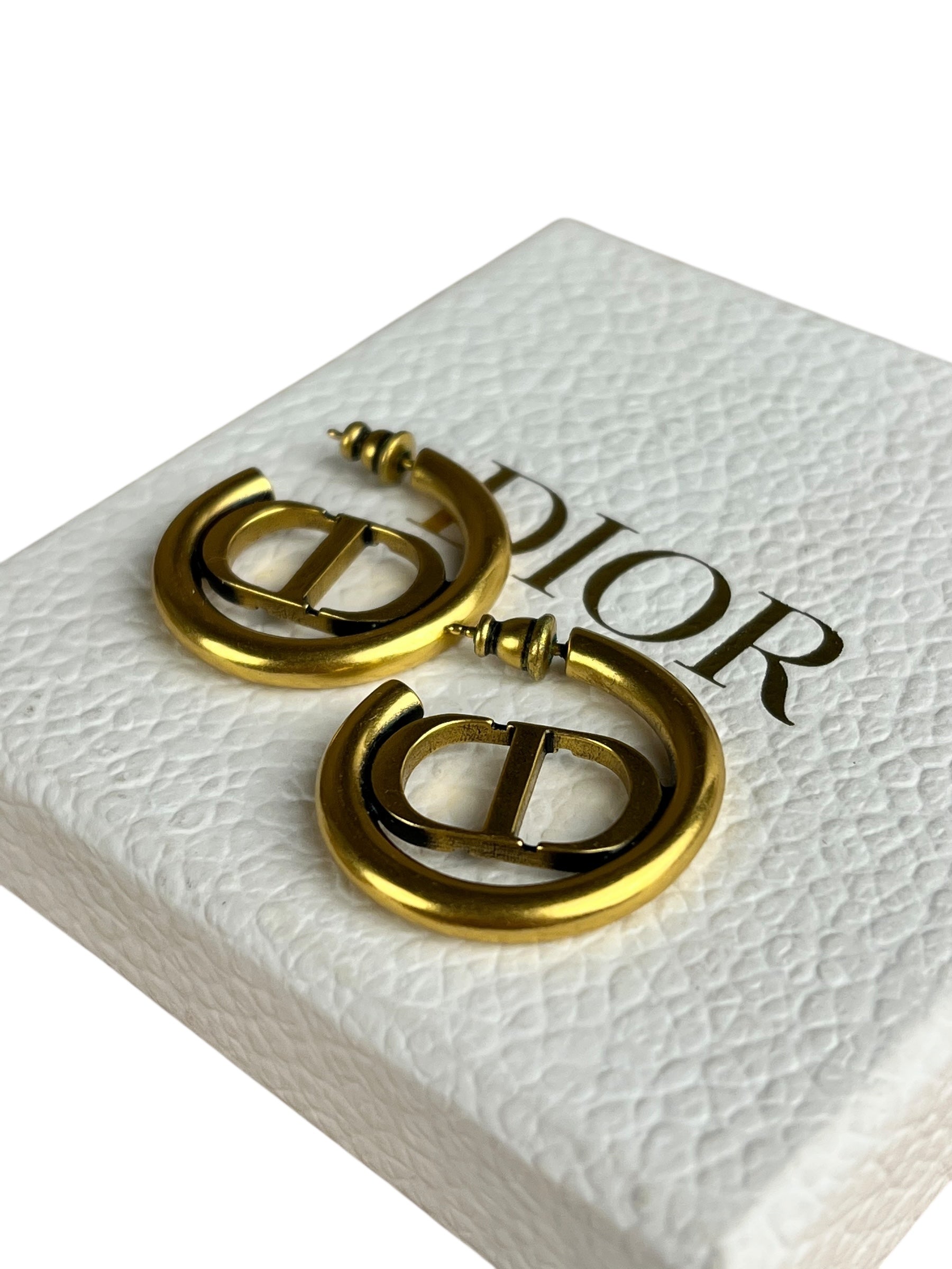 Dior CD Gold Hoop Earrings 2021