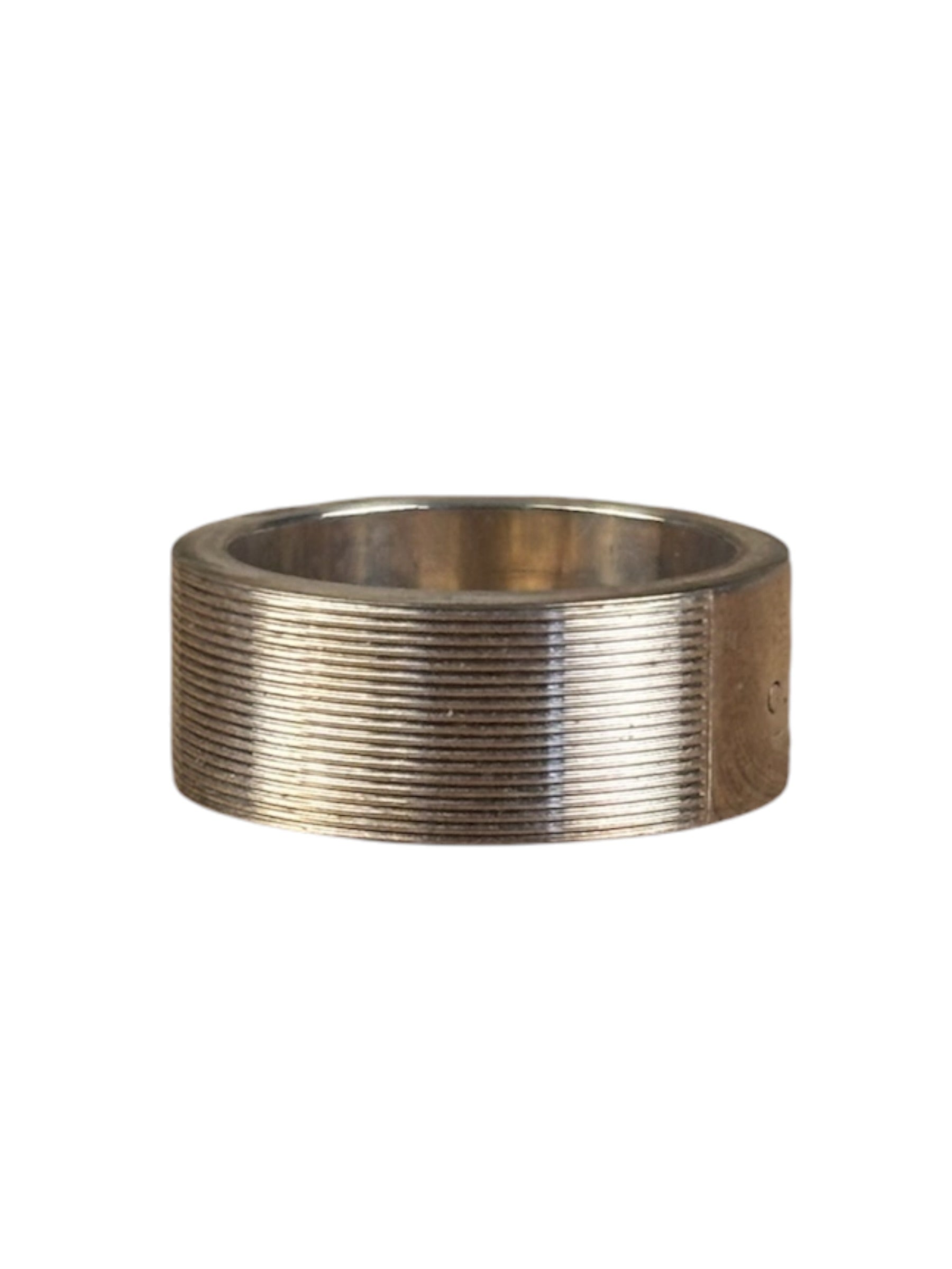 Gucci Silver Wide Flat Subtle Brushed Ring