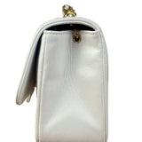 Chanel White Lambskin Diana Bijoux Flap 1992