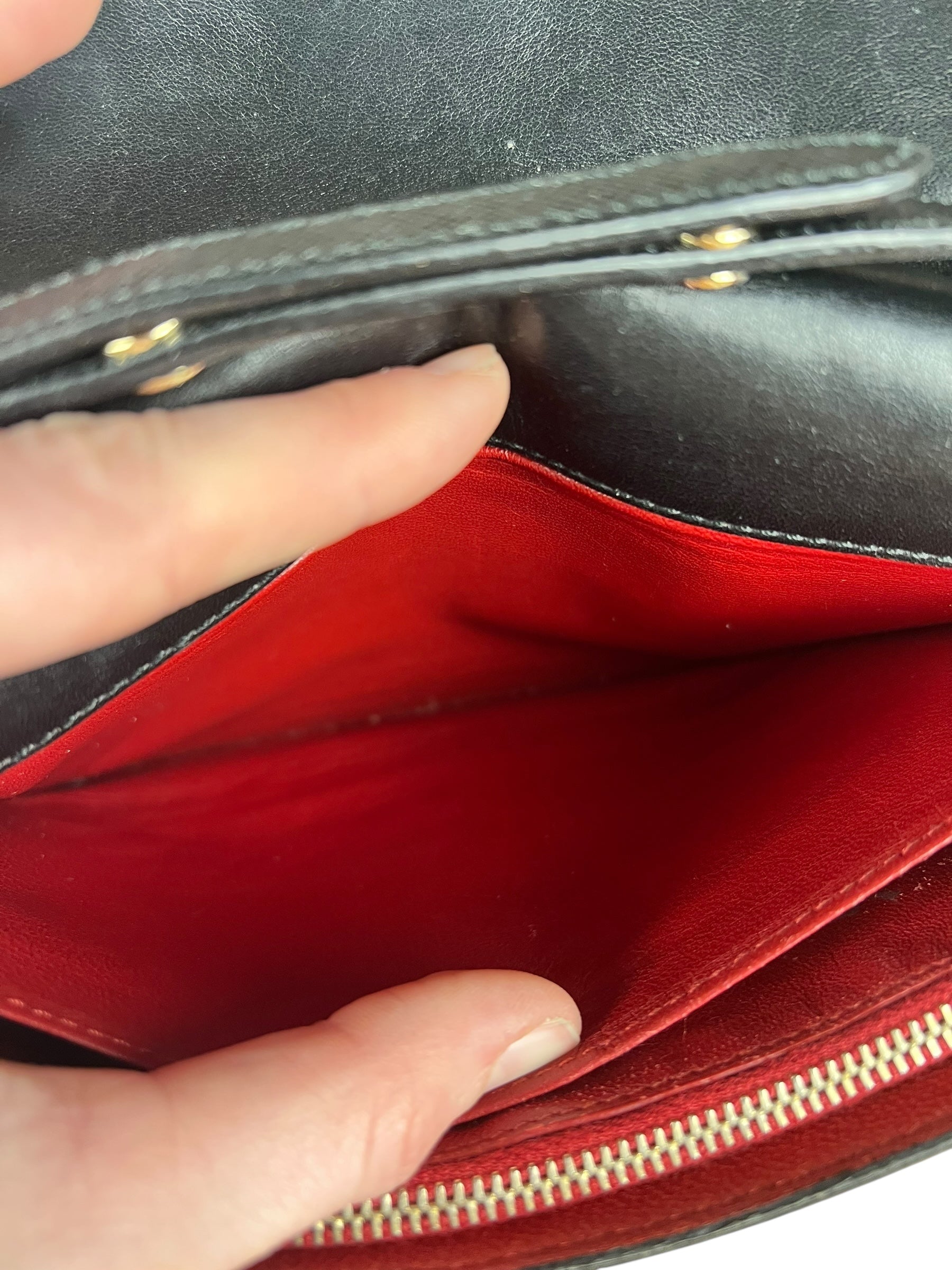 Prada Saffiano Lux Bow Crossbody Wallet